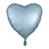 Folienballon Herz Pastel Blau Satin 43 cm
