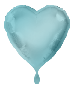 Folienballon Herzu Blau Pastel 43 cm