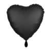 Folienballon Herz Schwarz Satin 43 cm