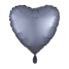Folienballon Herz Graphit 43 cm