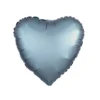 Folienballon Herz Stahl Blau 43 cm