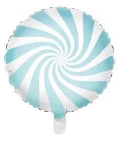 Folienballon Rund Candy Blau Pastel 35 cm