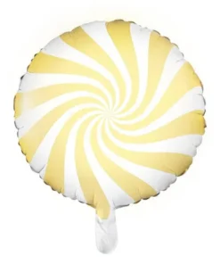 Folienballon Rund Candy Gelb Pastel 35 cm