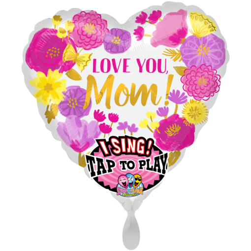 Folienballon Musikballon Love You Mom 71 cm