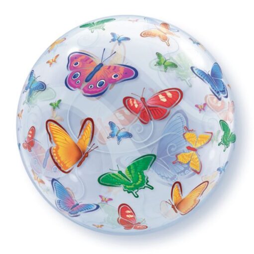 Folienballon Bubbles Schmetterlinge 56 cm
