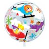 Folienballon Bubbles Tiere Flugzeug 56 cm