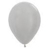 Sempertex Latexballon Pearl Silber 12 inch 30 cm