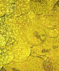 Folienkonfetti Rund Gold Holographisch 1 cm 15 g