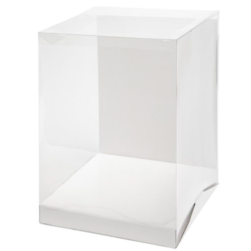 Verpackungsbox Transparent mit herausnehmbarer Rückwand 18x18x25