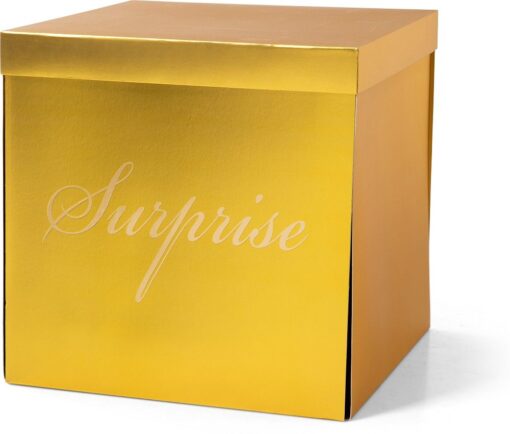 Surprise Box Gold 50x50 mit Schleifen