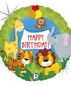 Grabo Folienballon Happy Birthday Safari 46 cm