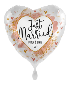 Premioloon Folienballon Herz Just Married 43 cm