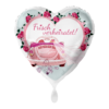 Premioloon Folienballon Herz Frisch Verheiratet 43 cm