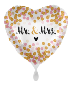 Premioloon Folienballon Herz Mr & Mrs 43 cm